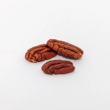 Pecan on a white background Stock-Fotos