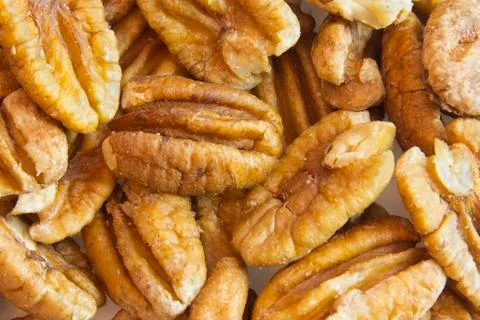 Pecans closeup Stock Photos
