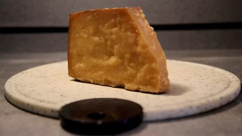Pecorino Cheese, close up Stock Footage 123295010