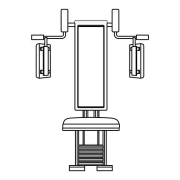 Pectoral fly machine Stock Illustration
