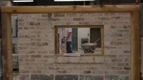 Ped down through brick wals Stock-Footage 10703975