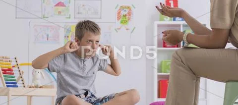 Pedagogue and the rebellious child Stock Photos