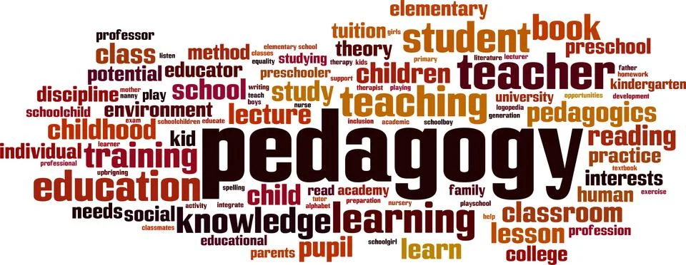 Pedagogy word cloud Stock Illustration