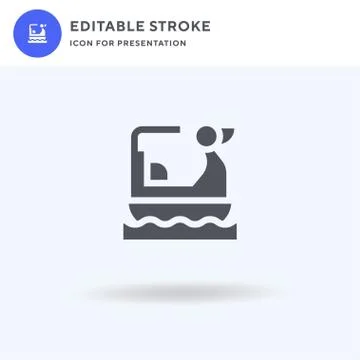 Pedal Boat icon vector, filled flat sign, solid pictogram isolated on white Illustrazione stock