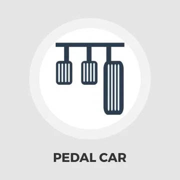Pedal car icon flat Stock Illustration