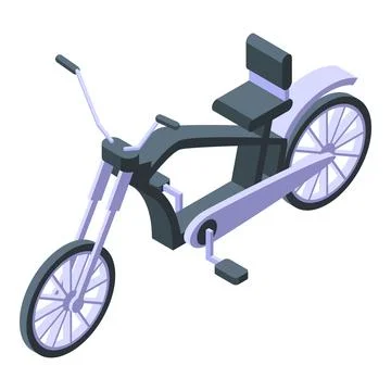 Pedal chopper icon isometric vector. Biker ride Stock Illustration