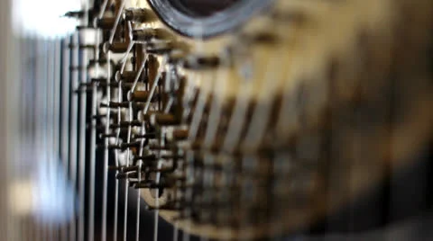 Pedal Harp Focus Shift 2 Stock Footage 24813291