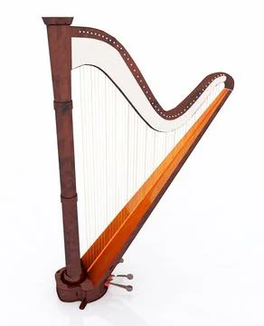 Pedal harp Illustrazione stock