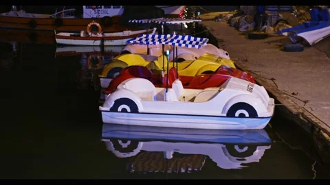 Pedalo in the see Stock Footage 221165607