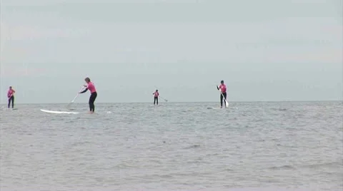 Peddle Boarding, The Netherlands Stock Footage