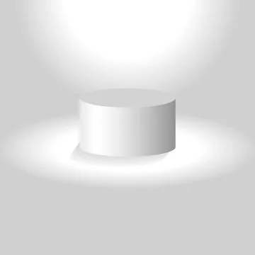 Pedestal. 3d platform studio, minimal scene. Museum stage. Realistic cubes Stock Illustration