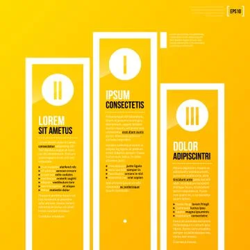 Pedestal chart template on bright yellow background in modern corporate style Stock Illustration