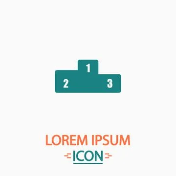 Pedestal computer symbol Illustrazione stock