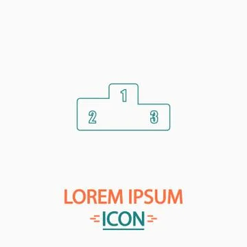 Pedestal computer symbol Stock Illustration