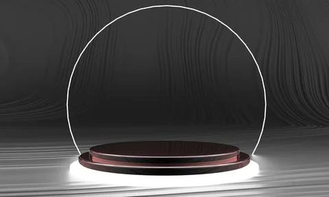 Pedestal for display, platform for design, blank product. 3D rendering. Stock Illustration