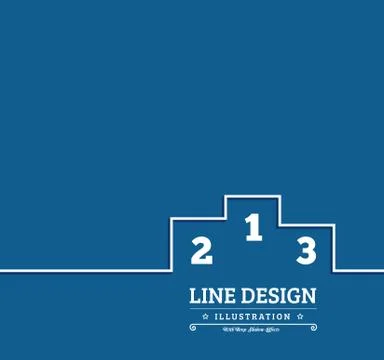 Pedestal thin line icon Stock Illustration