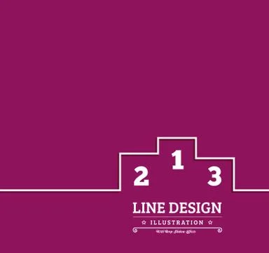 Pedestal thin line icon Stock Illustration