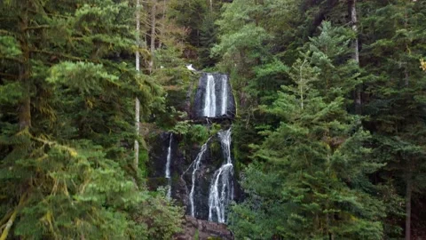 Pedestal of Waterfall (drone) Stock Footage 162908820