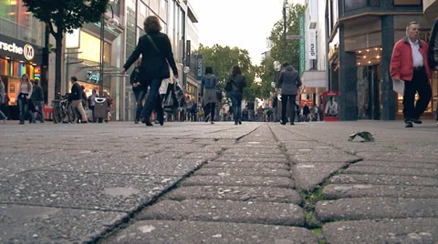 Pedestrian area Stock Footage 35309418