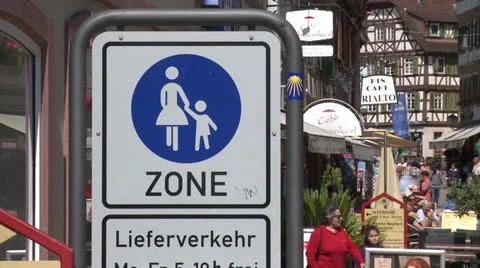 Pedestrian area - HD Stock Footage 24633862