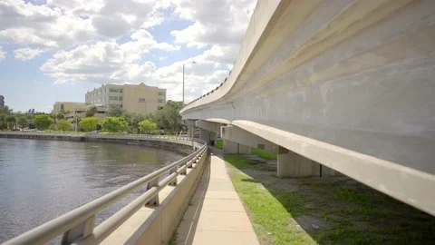 Pedestrian bike path Downtown Tampa FL Stock Video Pond5