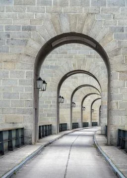 Pedestrian bridge, border between Germany and Austria Stock Photos