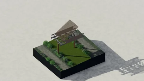 Pedestrian Bridge Construction Phasing video rendering Stock Footage 246803687