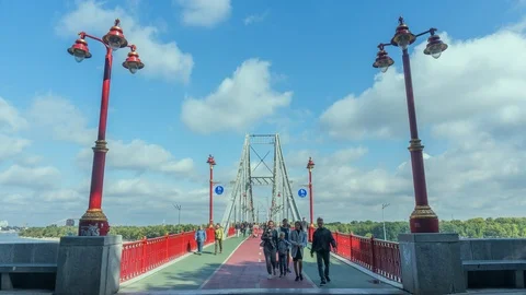 Pedestrian bridge Video stock 95544678