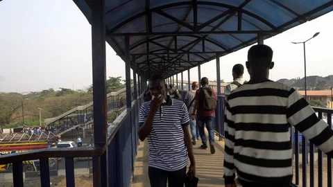 Pedestrian bridge Stock-Footage 124236882