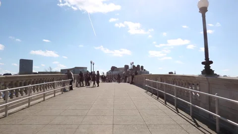 PEDESTRIAN BRIDGE Stock Footage 181014119