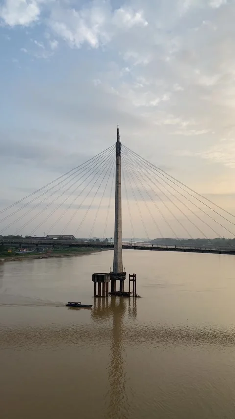 Pedestrian Bridge Stock Footage 276569256