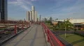 The pedestrian bridge over Cinta Costera in Panama 4k or 4k+ Resolution