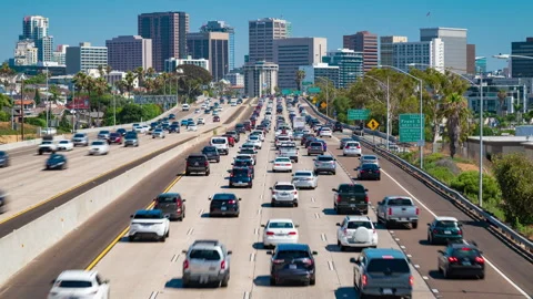 Pedestrian Bridge Overpass Stock-Footage 264171465
