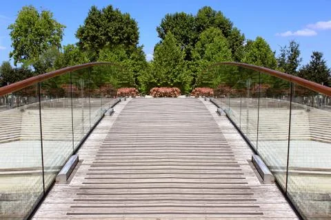 Pedestrian bridge Stock Photos