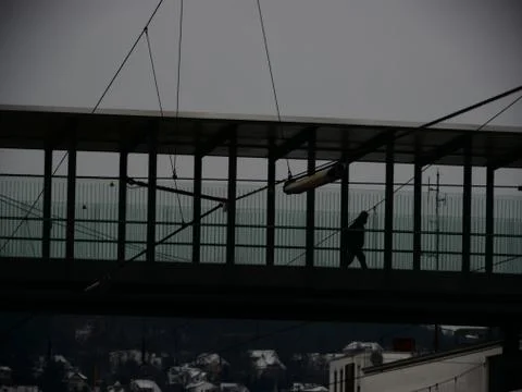 Pedestrian bridge Stock Photos