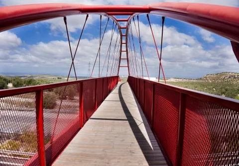 Pedestrian bridge Stock Photos
