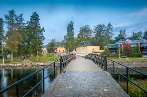 Pedestrian bridge Stock Photos