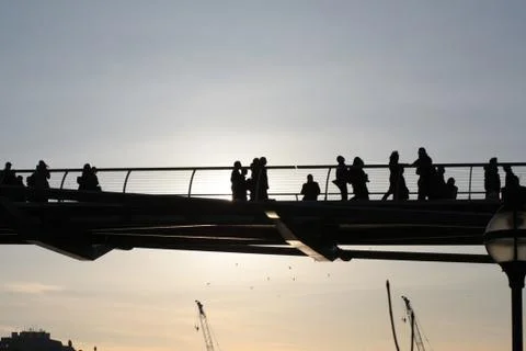 Pedestrian Bridge Stock Photos