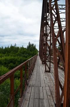 Pedestrian bridge Stock Photos
