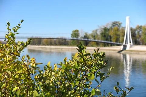 Pedestrian bridge Stock Photos