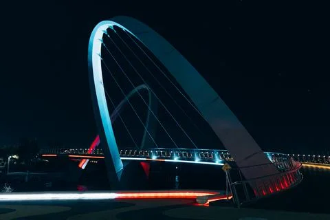 Pedestrian Bridge Stock Photos