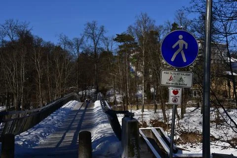 Pedestrian bridge. Foto stock