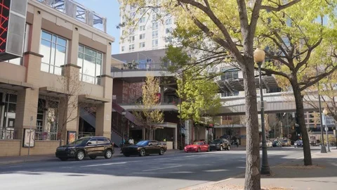 Pedestrian Bridge - Tilt Up Video stock 73869894