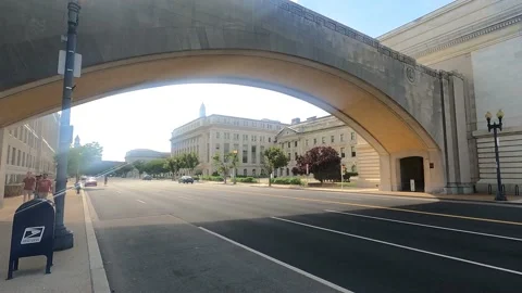 Pedestrian Bridge Washington DC 4K Wide Angle Video stock 157451189