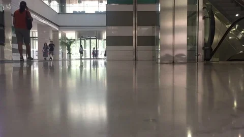 Pedestrian in the building hall Stock Footage 82110013