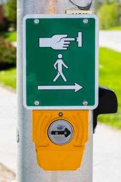 Pedestrian call button Stock Photos