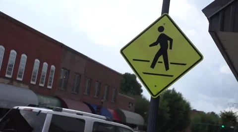 Pedestrian Crossing 2 Stock Footage 41667387