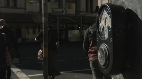 Pedestrian Crossing Button Stock Footage 52710032