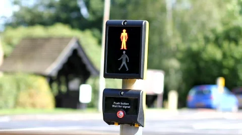 Pedestrian Crossing Stock Footage 842716