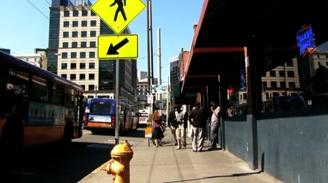 Pedestrian crossing Stock Footage 7738361